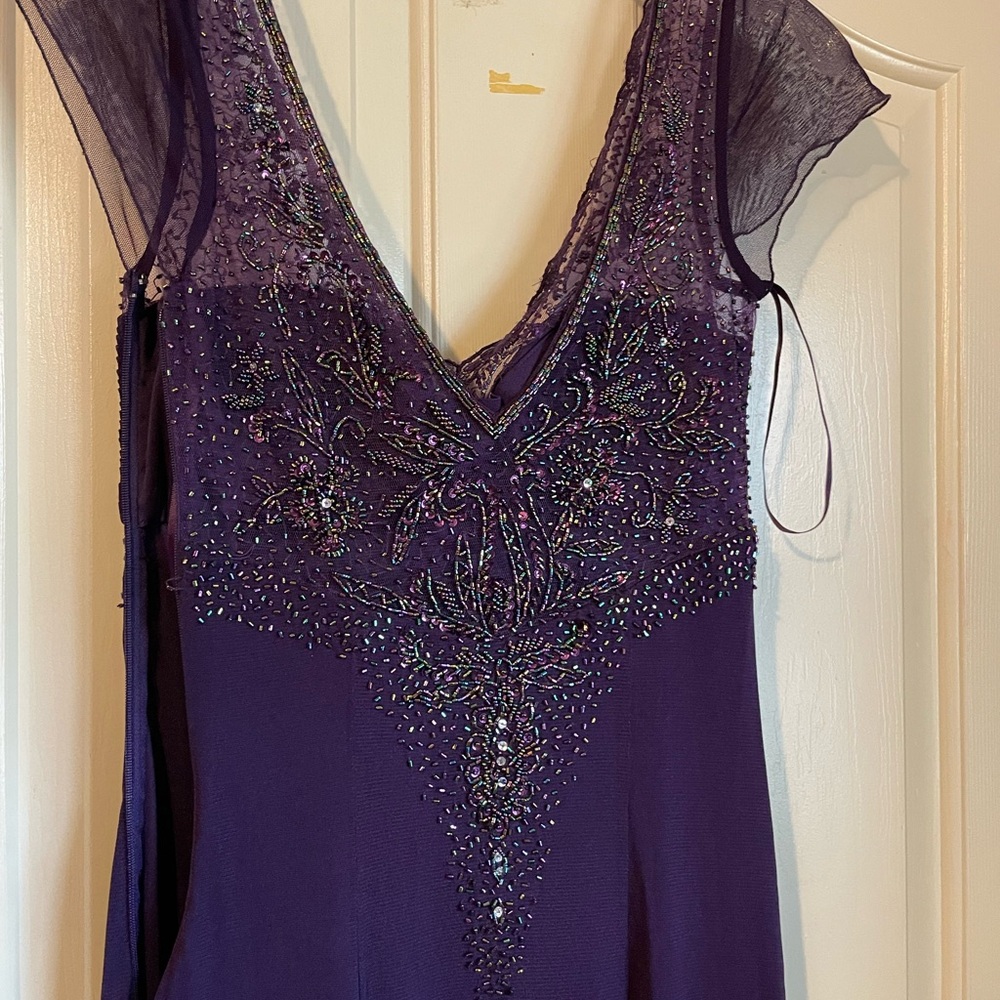 Dave & Johnny Purple Sequin Dress